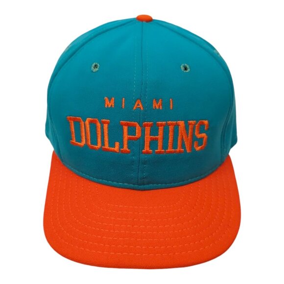 AJD Miami Dolphins Snapback Cap NFL Football Vintage 90s USA Made Embroidered - Picture 1 of 13
